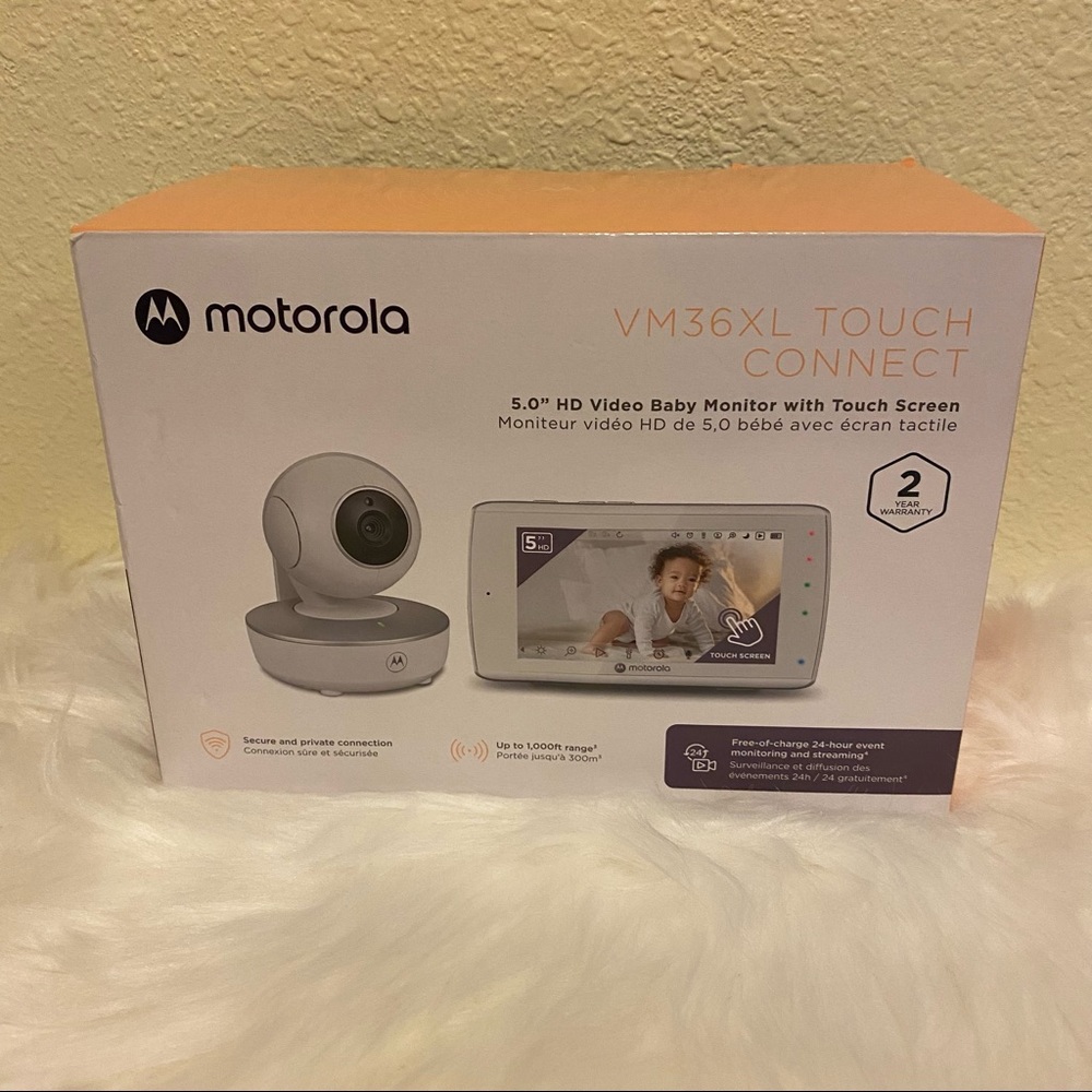 Motorola® VM36XL Touch 5" HD Video WiFi Baby Monitor with Motorized Pan/Tilt